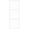 vidaXL Porta deslizante 76x205 cm vidro temperado e alumínio branco