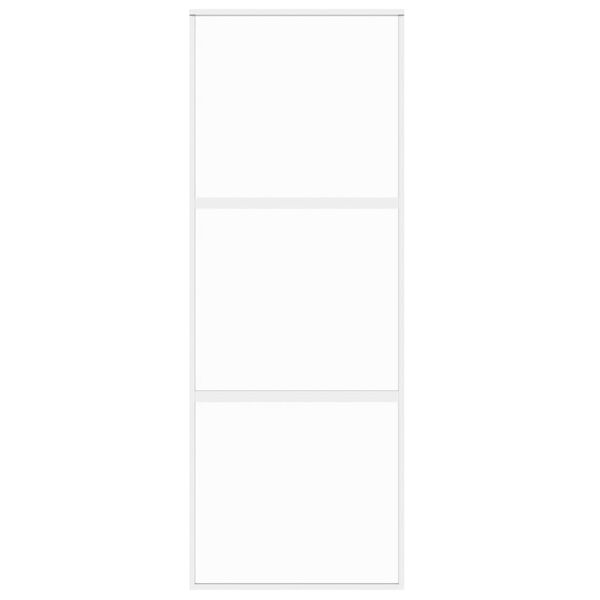 vidaXL Porta deslizante 76x205 cm vidro temperado e alumínio branco