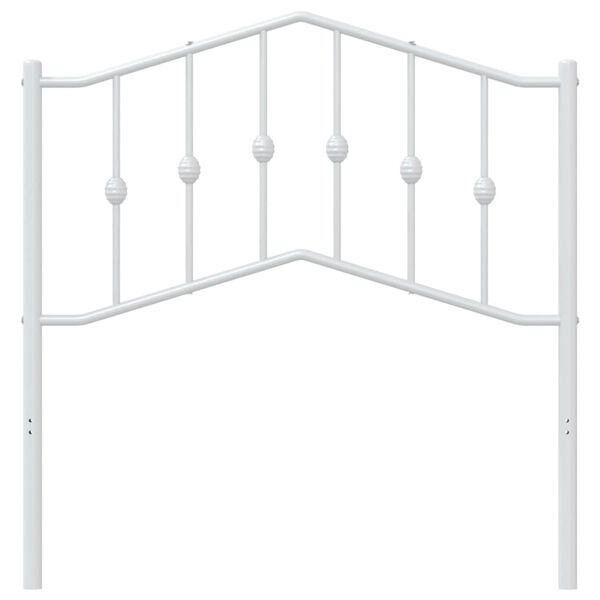 vidaXL Cabeceira de cama 90 cm metal branco