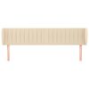 vidaXL Cabeceira de cama c/ abas tecido 183x23x78/88 cm creme