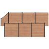 vidaXL Conjunto de Cercas 7 unid. 1138 x 186 cm WPC e Alum&iacute;nio