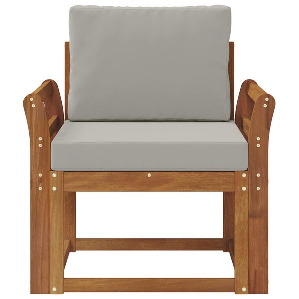 vidaXL Sof&aacute; exterior Madeira de Ac&aacute;cia maci&ccedil;a e Poli&eacute;ster