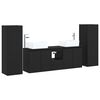 vidaXL Conjunto de M&oacute;veis para Banheiro 5 unid. Preto