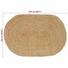 vidaXL Tapetes de &aacute;rea Oval Natural 152 x 245 cm Juta