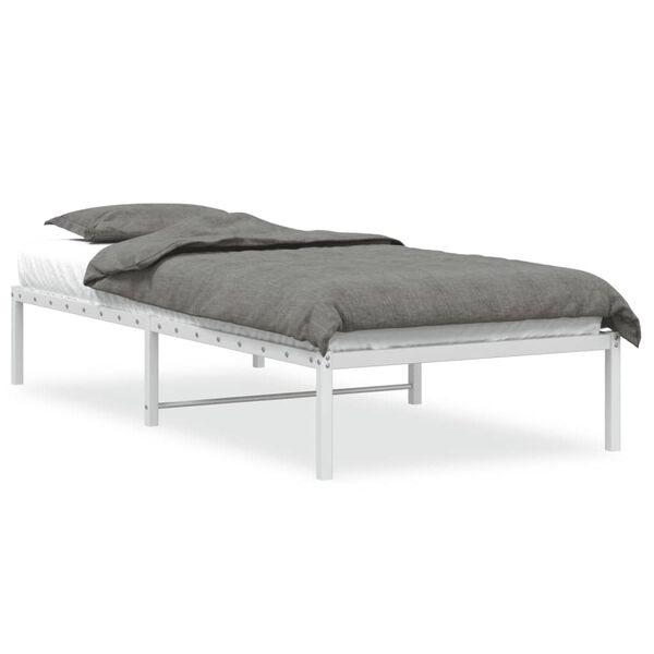vidaXL Estrutura de cama metal 90x190 cm branco
