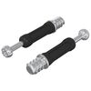 vidaXL Parafuso de Fechamento de Cames 2 pcs Prata e Preto M6 x 40 mm