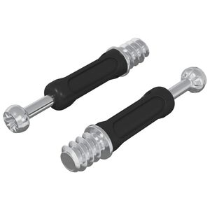 vidaXL Parafuso de Fechamento de Cames 2 pcs Prata e Preto M6 x 40 mm