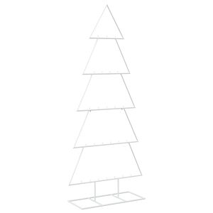 vidaXL &Aacute;rvore de Natal de metal com suporte KUOPIO 150 cm A&ccedil;o Branco
