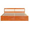 vidaXL Estrutura cama c/ cabeceira 200x200cm pinho maciço castanho-mel