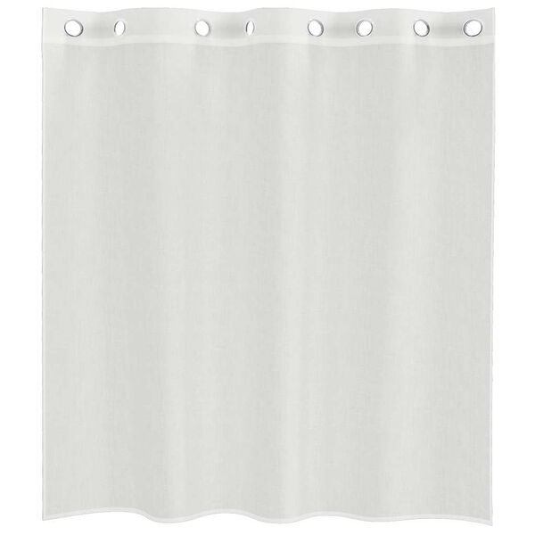 vidaXL Cortinas de voile com ilhós 2 pcs branco