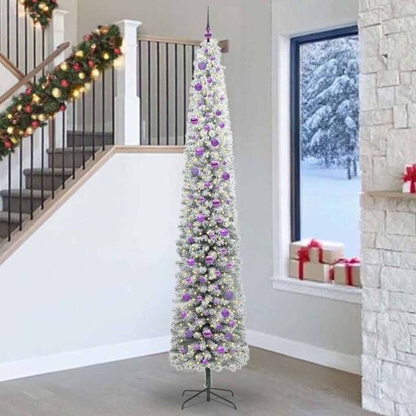 vidaXL &Aacute;rvore de Natal Artificial Verde 270 cm PVC e A&ccedil;o e Pl&aacute;stico