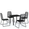 vidaXL 5 pcs conjunto de jantar para jardim preto