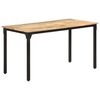 vidaXL Mesa de jantar 140x70x76 cm madeira de mangueira &aacute;spera