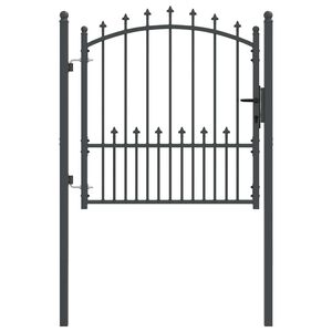 vidaXL Port&atilde;o de Cerca com Espinhos EMMEN 104 x 97 cm Tranc&aacute;vel