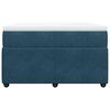 vidaXL Cama boxspring com colch&atilde;o 120x200 cm veludo azul-escuro