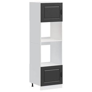 vidaXL Arm&aacute;rios forno 2 pcs Kalmar derivados de madeira preto