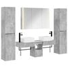 vidaXL Conjunto de M&oacute;veis para Banheiro 6 pcs Cinzento Cimento