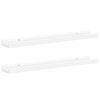 vidaXL Unidade de prateleiras com rebordo 2 pcs 60x9x3 cm MDF branco