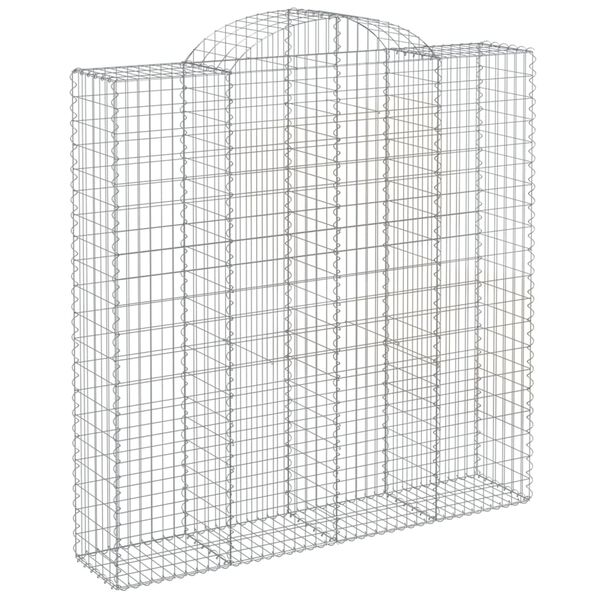 vidaXL Cestos gabi&atilde;o arqueados 20 pcs 200x50x200/220 ferro galvanizado