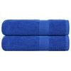 vidaXL Toalhas de m&atilde;os FROGN 2 pcs 50x100 cm 360 g/m&sup2; azul