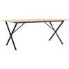 vidaXL Mesa de jantar estrutura em X 180x90x75cm pinho e a&ccedil;o