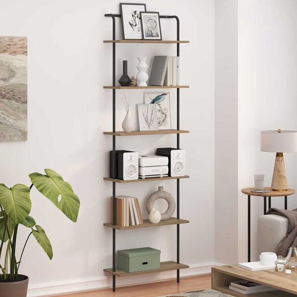 vidaXL Estante Carvalho Artesanal 60 x 24 x 203 cm Madeira processada