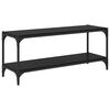 vidaXL Gabinete para TV Carvalho Preto 100x33x41cm