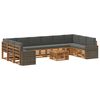 vidaXL Conjunto de Sof&aacute;s para Exterior 11 unid. Natural e Antracite