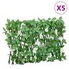 vidaXL&nbsp;Treli&ccedil;a de hera artificial extens&iacute;vel 5 pcs 180x30 cm verde