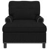 vidaXL Chaise Lounge com almofada Preto 91 x 157 x 91 cm tecido