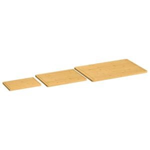 vidaXL 3 pcs conjunto de t&aacute;buas de cortar em bambu