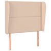 vidaXL Cabeceira cama c/ abas couro artif. 83x23x118/128 cm cappuccino
