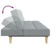 vidaXL Sof&aacute;-cama de 2 lugares c/ apoio de p&eacute;s tecido cinzento-claro