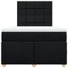 vidaXL Cama boxspring com colch&atilde;o 120x190 cm tecido preto