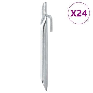 vidaXL Estacas p/ tenda 24 pcs forma de U 17 cm &Oslash;20 mm a&ccedil;o galvanizado