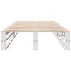vidaXL Cama sem colch&atilde;o 100x200 cm madeira de pinho maci&ccedil;a branco