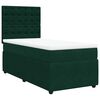 vidaXL Cama com molas/colch&atilde;o 90x200 cm veludo verde-escuro