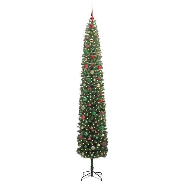 vidaXL &Aacute;rvore de Natal Artificial Verde 300 cm PVC e A&ccedil;o e Pl&aacute;stico