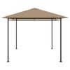 vidaXL Gazebo 384x281x270 cm 180 g/m² cinzento-acastanhado