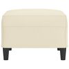 vidaXL Apoio de pés 70x55x41 cm couro artificial cor creme