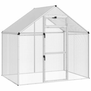 vidaXL Gaiola para P&aacute;ssaros Prateado 181,5 x 112 x 173,5 cm