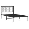 vidaXL Estrutura de cama com cabeceira 100x190 cm metal preto