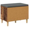 vidaXL Banco de Hall com almofada Madeira antiga 60 x 38 x 46 cm