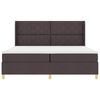 vidaXL Cama Box com colch&atilde;o com cabeceira Castanho 200 x 200 cm tecido