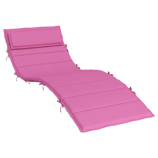 vidaXL Almofada para Espregui&ccedil;adeira Solar Rosa 178 x 60 x 4 cm