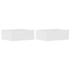 vidaXL Mesas de cabeceira suspensas 2 pcs 40x30x15 cm branco brilhante