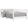 vidaXL Estrutura de cama infantil 70x140 cm pinho maci&ccedil;o branco