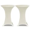 vidaXL Capa para mesa de pé elástica Ø60 cm 4 pcs cor creme