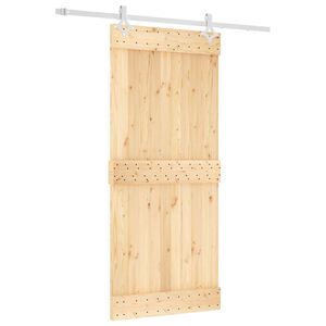 vidaXL Porta Deslizante 90 x 210 cm Natural e Branco