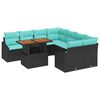 vidaXL Conjunto de Sof&aacute; de Jardim 9 unid. 8-N&uacute;mero de lugares